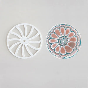 Round Square Acrylic Pull Through Soap Shapers Set, Mold Mould, Kaleidoscope Flower Plates for Rendering Soap Making Supplies Ki
