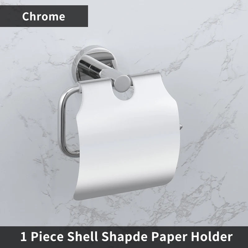 Mirror Chrome Bathroom Hardware 304 Stainless Steel Towel Rack Toilet Paper Holder Soap Holder Towel Bar Toilet Accessories