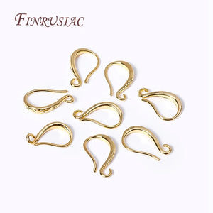 Ear Wire For Earrings Making Supplies DIY Accessories 18K Gold Plated Earwire Earring Hooks with Open Loop