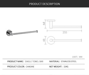 Mirror Chrome Bathroom Hardware 304 Stainless Steel Towel Rack Toilet Paper Holder Soap Holder Towel Bar Toilet Accessories