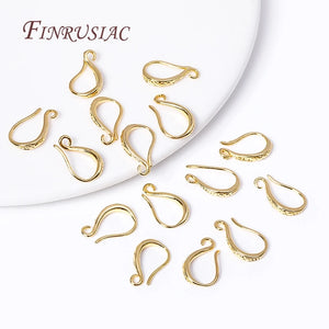 Ear Wire For Earrings Making Supplies DIY Accessories 18K Gold Plated Earwire Earring Hooks with Open Loop