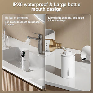 320ml Touchless Soap Foam Dispenser 5 Gear Smart Temperature Time Display Automatic Infrared Sensor Soap Dispensers Hand Washer