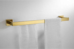 Stainless Steel Brushed Gold Towel Bar Rack Toilet Paper Holder Toilet Brush Robe Hook Soap Dish Bathroom Accessories Hardware
