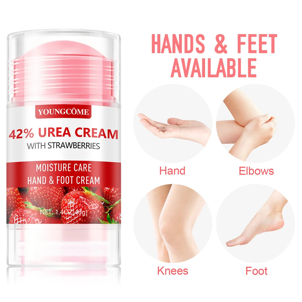 Urea Cream Strawberry Hand Feet Cream Prevent Dryness Cracking of Hands and Feet Deeply Hydrates Exfoliates Soothing Skin Care