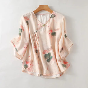 Traditional Chinese Clothing for Women Tops Chinese Shirt Fashion Clothes Vintage Ethnic Style Comfortable Harajuku Streetwear