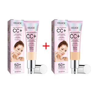 EELHOE CC Foundation Cream set, brightening and moisturizing, UVA/UVB protection, lasting makeup duo.