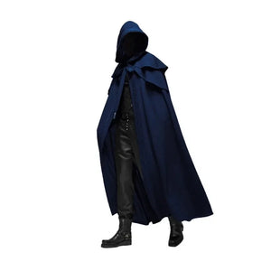 Medieval Cloak Men Women Hooded Cape Vintage Gothic Black Cloak Medieval Fantasy Viking Costume Halloween Cosplay Clothes