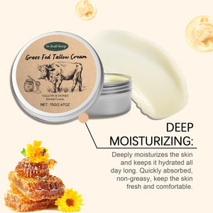 Beef Tallow Cream for Dry Damaged Skin Nourishing Body Balm Reduce Redness Anti Puffiness Firming Lifting Moisturizing Face Care