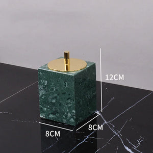 Wholesale Customized Dark Green Natural Marble Bathroom Set Nordic Light Luxury Tray Toothbrush Holder Soap Dispenser Kit