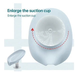 Suction Cup Soap dish For bathroom Shower Portable Leaf Soap Holder Plastic Sponge Tray For Kitchen Bathroom accessories