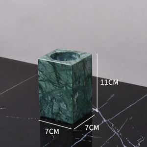Wholesale Customized Dark Green Natural Marble Bathroom Set Nordic Light Luxury Tray Toothbrush Holder Soap Dispenser Kit