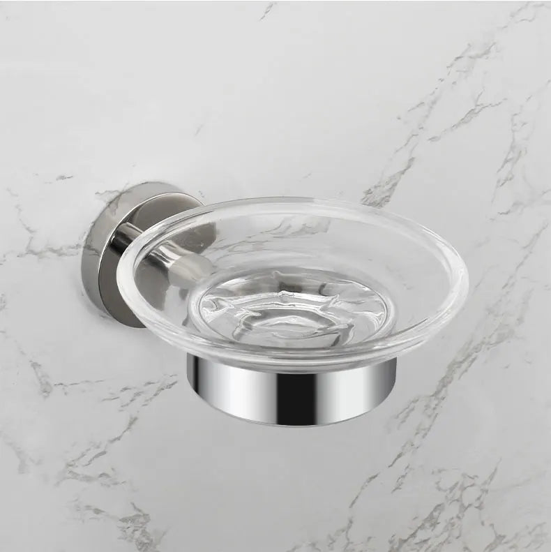 Mirror Chrome Bathroom Hardware 304 Stainless Steel Towel Rack Toilet Paper Holder Soap Holder Towel Bar Toilet Accessories