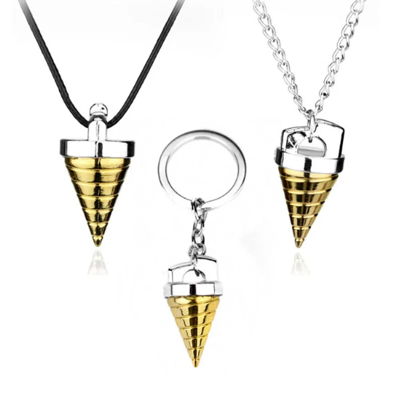 Cartoon Tengen Toppa Gurren Lagann Necklace Tengentoba Gulenlagan Core Drill Pendant Necklace Jewelry Accessories