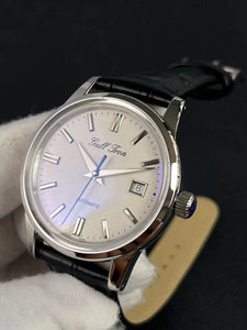Automatic mechanical wristwatch with five sided three-dimensional hands, enamel cream dial GS cool design, Chinese version 2824