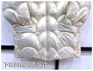 Glossy Bread Clothes Down Cotton Coat Female New Overcoat Wild Stand Collar Cotton Clothes Loose Winter Padded Jacket