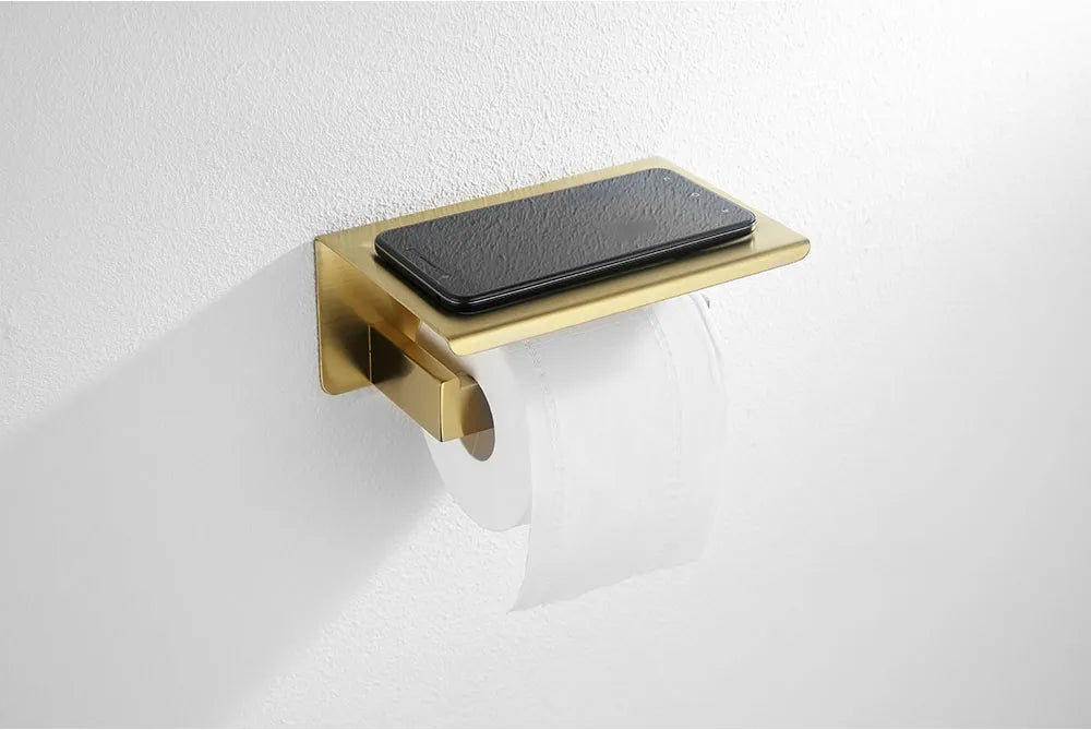 Stainless Steel Brushed Gold Towel Bar Rack Toilet Paper Holder Toilet Brush Robe Hook Soap Dish Bathroom Accessories Hardware