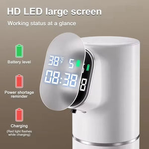 320ml Touchless Soap Foam Dispenser 5 Gear Smart Temperature Time Display Automatic Infrared Sensor Soap Dispensers Hand Washer