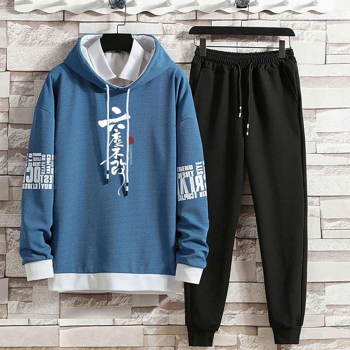 Clothing for Men Hoodies Set Summer Autumn Suits Pants Casual Pullover Hat Hood  Print Sweaterhoodie Men New Top Long Sleeves