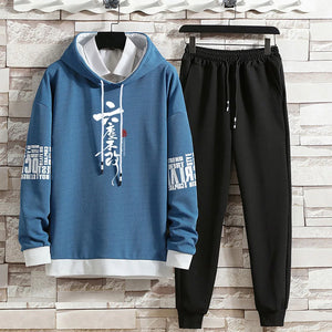 Clothing for Men Hoodies Set Summer Autumn Suits Pants Casual Pullover Hat Hood  Print Sweaterhoodie Men New Top Long Sleeves