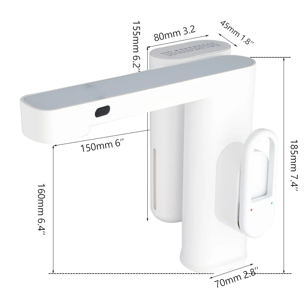ZAPPO Sensor Bathroom Faucet with Automatic Sensor Smart Soap Dispenser White Basin Sink Faucets Deck Mounted Mixer Tap Black