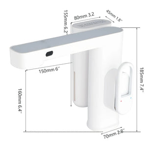 ZAPPO Sensor Bathroom Faucet with Automatic Sensor Smart Soap Dispenser White Basin Sink Faucets Deck Mounted Mixer Tap Black