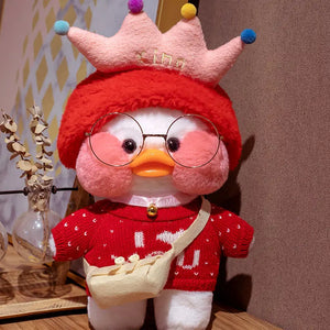 1set Clothes Suit Exquisite Soft Knitted Sweater DIY Accessories For 30cm Kawaii Yellow Duck Lalafanfan Plush Toys Stuffed Dolls