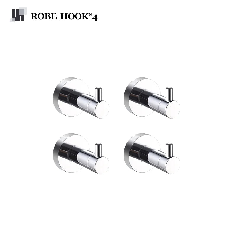 Bathroom Hardware 304 Stainless Steel Chrome Plated Towel Rack Toilet Paper Rack Soap Dish Rack Towel Bar Bathroom Accessories S