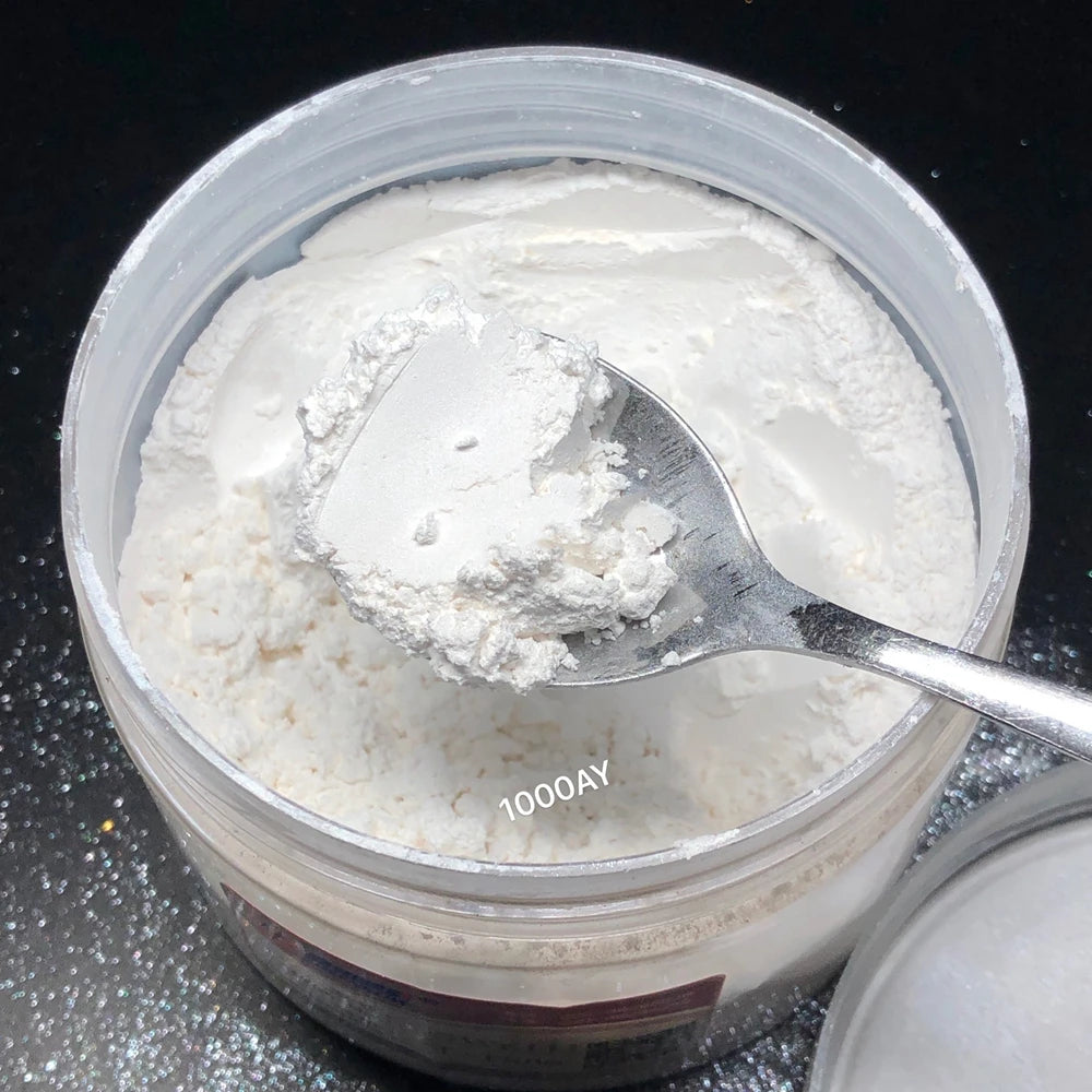 1000g/1KG Super White Mica Pearl Powder Sparkly Nail Glitter Mica Powder DIY Eyeshadow Soap Dye Craft Art Pigment Car Paint