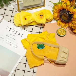 1set Clothes Suit Exquisite Soft Knitted Sweater DIY Accessories For 30cm Kawaii Yellow Duck Lalafanfan Plush Toys Stuffed Dolls