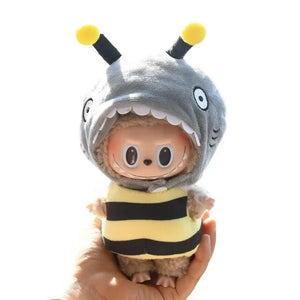 Only Clothes Cloth Blind Box Pendant Baby Clothes Cartoon Cute Plush Two-Piece Small Satchel Suit Vinyl Doll Conjoined Dress.