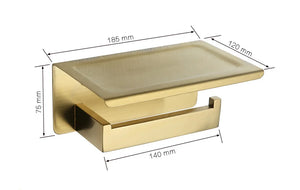 Stainless Steel Brushed Gold Towel Bar Rack Toilet Paper Holder Toilet Brush Robe Hook Soap Dish Bathroom Accessories Hardware