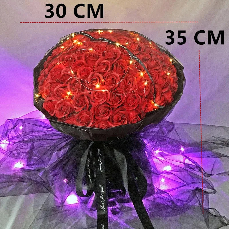 99/89/33 Flower Round Flower Box + Soap Flower Packaging Set Flower Gift Box Party Wedding Gift Valentine's Day Supplies
