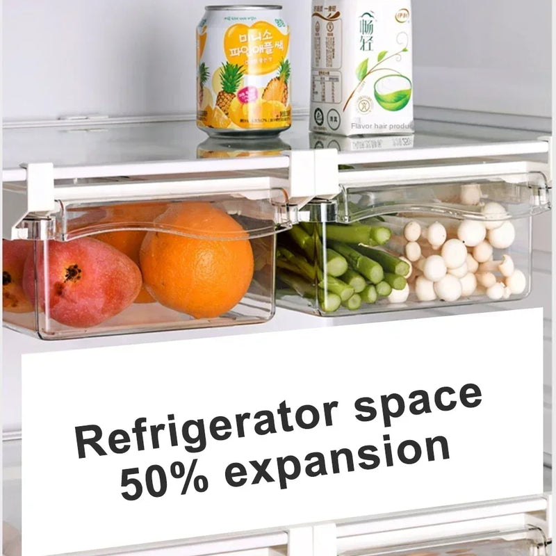 Transparent Fridge Organizer Fruit Egg Refrigerator Storage Box Under-SPECIFICATIONSBrand Name: NoEnName_NullChoice: yesFeature 1: kitchen gadgetsFeature 2: kitchen itemsFeature 3: gadgetsFeature 4: Refrigerator storage boxFeature 5: ERefrigerator Storage Box