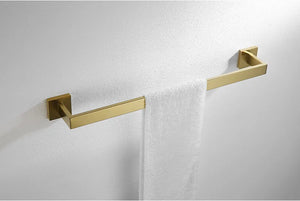 Stainless Steel Brushed Gold Towel Bar Rack Toilet Paper Holder Toilet Brush Robe Hook Soap Dish Bathroom Accessories Hardware