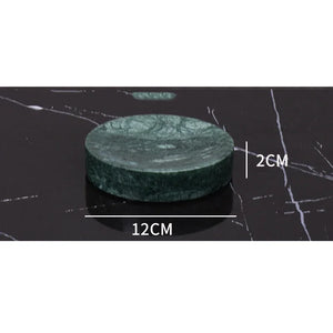 Wholesale Customized Dark Green Natural Marble Bathroom Set Nordic Light Luxury Tray Toothbrush Holder Soap Dispenser Kit