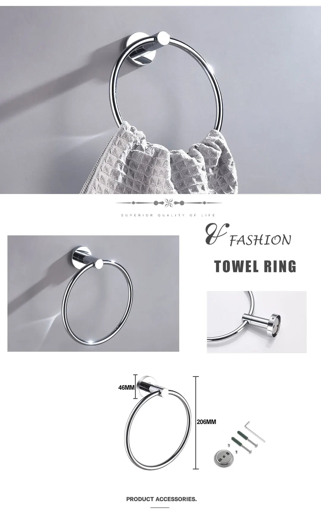 Bathroom Hardware 304 Stainless Steel Chrome Plated Towel Rack Toilet Paper Rack Soap Dish Rack Towel Bar Bathroom Accessories S