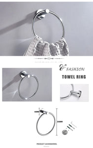 Bathroom Hardware 304 Stainless Steel Chrome Plated Towel Rack Toilet Paper Rack Soap Dish Rack Towel Bar Bathroom Accessories S