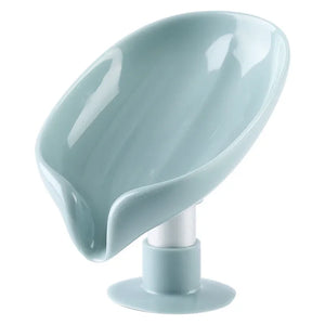 Suction Cup Soap dish For bathroom Shower Portable Leaf Soap Holder Plastic Sponge Tray For Kitchen Bathroom accessories
