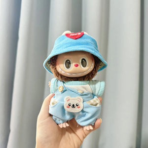 Only Clothes Cloth Blind Box Pendant Baby Clothes Cartoon Cute Plush Two-Piece Small Satchel Suit Vinyl Doll Conjoined Dress.