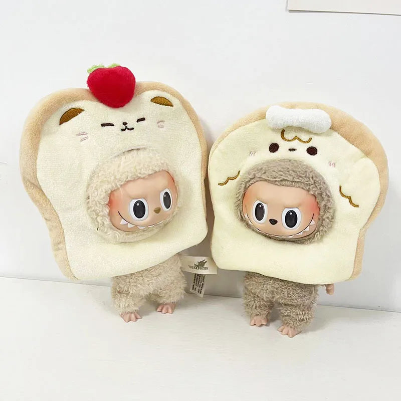 Only Clothes Cloth Blind Box Pendant Baby Clothes Cartoon Cute Plush Two-Piece Small Satchel Suit Vinyl Doll Conjoined Dress.