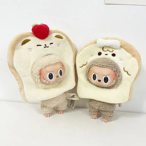 Only Clothes Cloth Blind Box Pendant Baby Clothes Cartoon Cute Plush Two-Piece Small Satchel Suit Vinyl Doll Conjoined Dress.