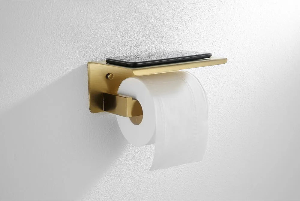 Stainless Steel Brushed Gold Towel Bar Rack Toilet Paper Holder Toilet Brush Robe Hook Soap Dish Bathroom Accessories Hardware
