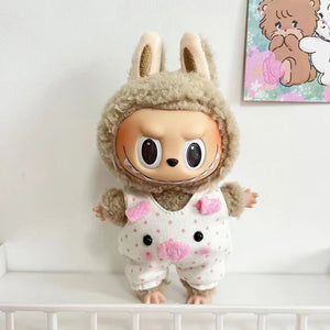 Only Clothes Cloth Blind Box Pendant Baby Clothes Cartoon Cute Plush Two-Piece Small Satchel Suit Vinyl Doll Conjoined Dress.