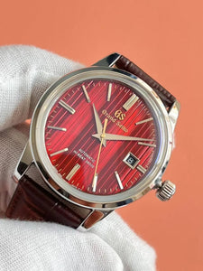 Automatic mechanical wristwatch with five sided three-dimensional hands, enamel cream dial GS cool design, Chinese version 2824