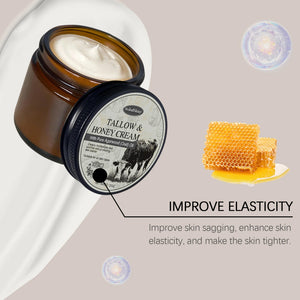 Beef Tallow Cream for Dry Damaged Skin Nourishing Body Balm Reduce Redness Anti Puffiness Firming Lifting Moisturizing Face Care