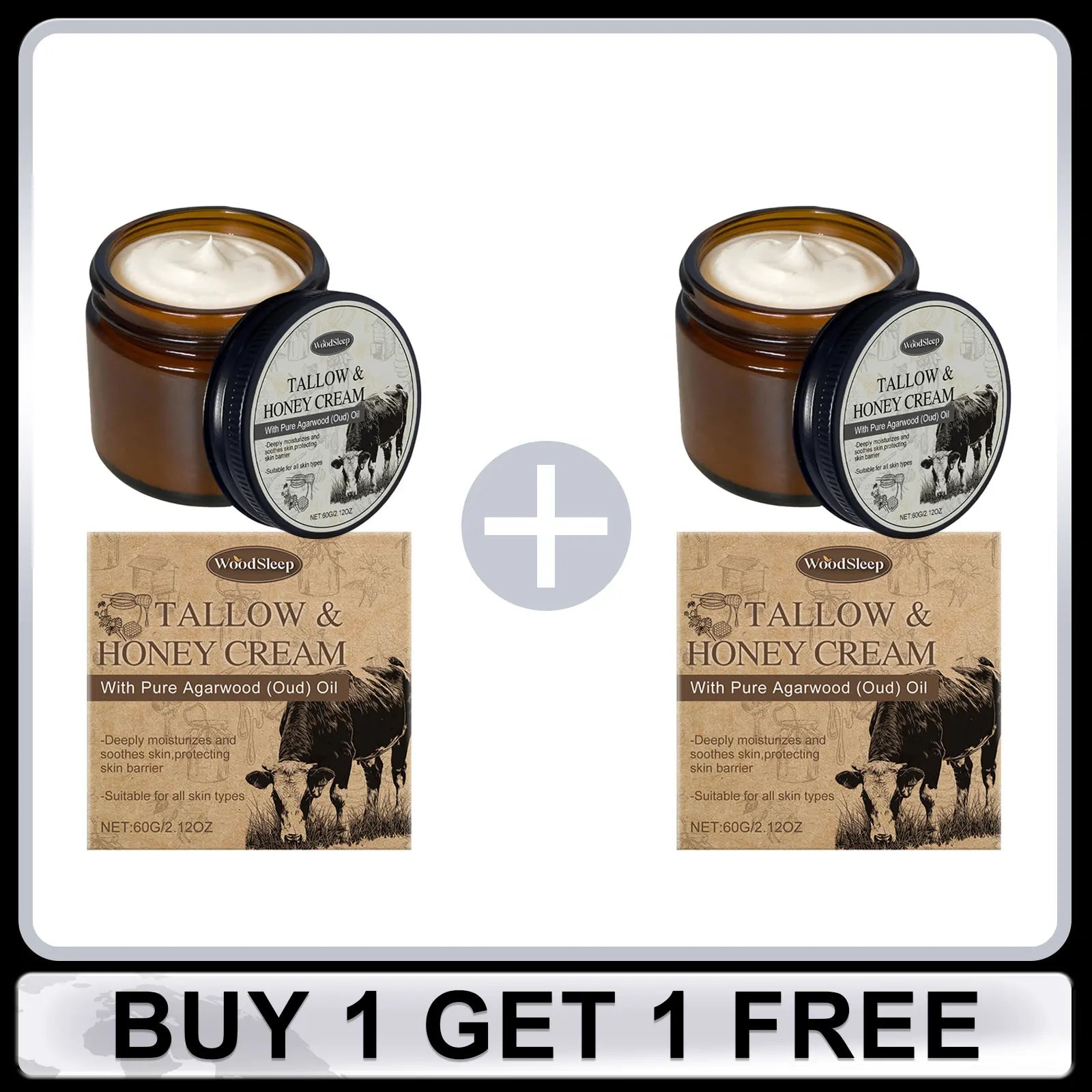 Beef Tallow Cream for Dry Damaged Skin Nourishing Body Balm Reduce Redness Anti Puffiness Firming Lifting Moisturizing Face Care