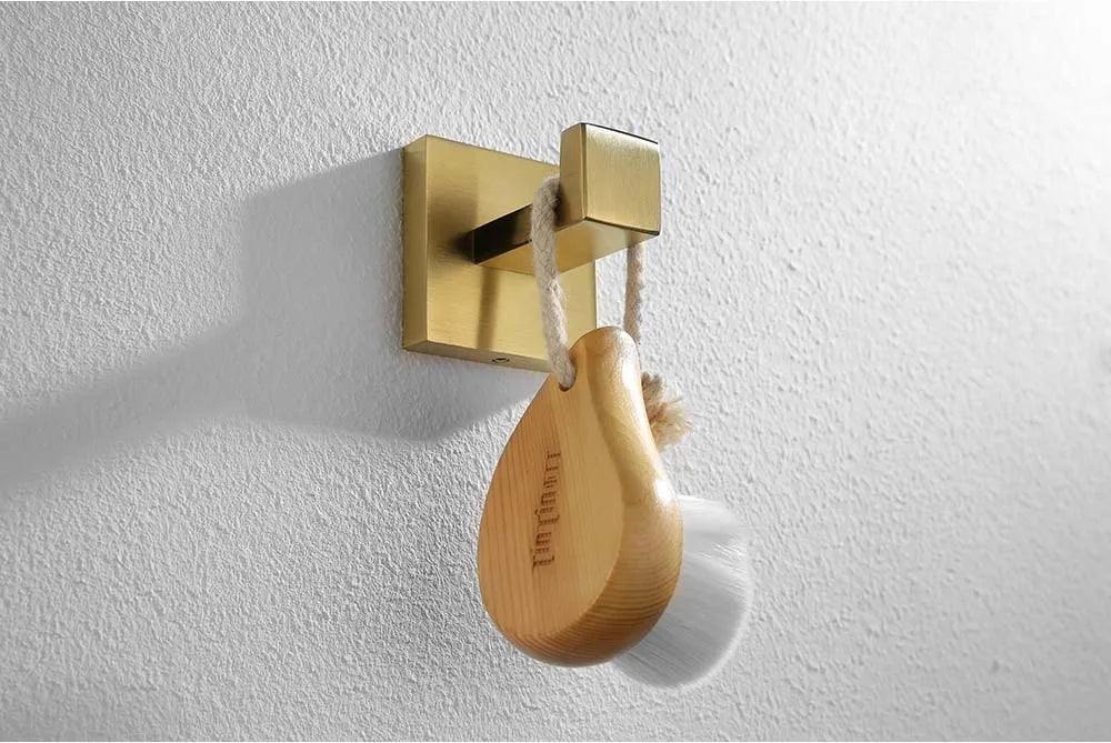 Stainless Steel Brushed Gold Towel Bar Rack Toilet Paper Holder Toilet Brush Robe Hook Soap Dish Bathroom Accessories Hardware