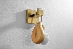 Stainless Steel Brushed Gold Towel Bar Rack Toilet Paper Holder Toilet Brush Robe Hook Soap Dish Bathroom Accessories Hardware