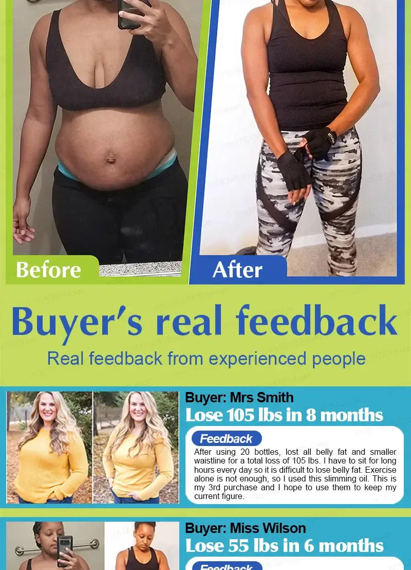 Before and after weight loss results from POZOAMIS cream, showcasing buyer testimonials and success stories.