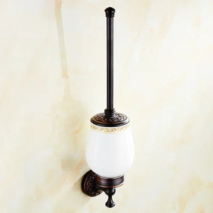 Black Bronze Bathroom Accessories Carving Bath Towel Shelves Toilet Brush Holder Soap Holder Toilet Paper Holder Bath Hardware